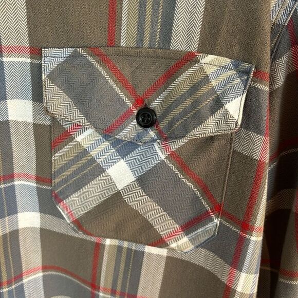 J. Crew Trade & Co Sporting Goods Gray Plaid Button Up Shirt Size XL - Picture 3 of 9